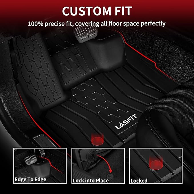 LASFIT Floor Mats Fit for Ford Fusion 2020-2017/ for Lincoln MKZ 2020-2017 All - Image 2