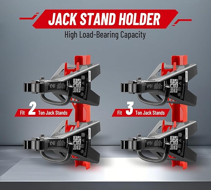 Jack Stand Wall Mount Organizer: Jack Stands Holder Storage Rack Mount - Image 3