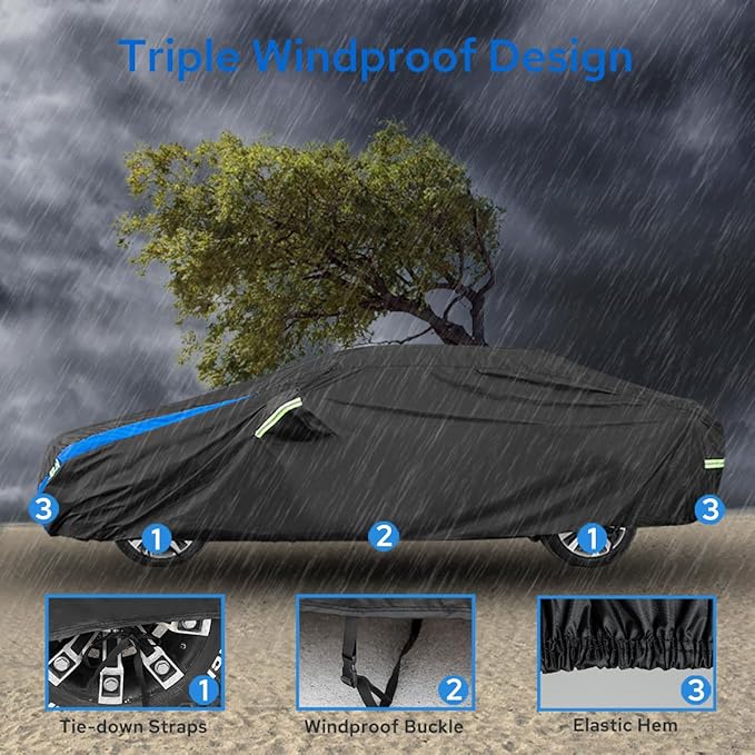 Avecrew Car Cover Custom Fit for Camaro, Waterproof All Weather Full Exterior - Image 5