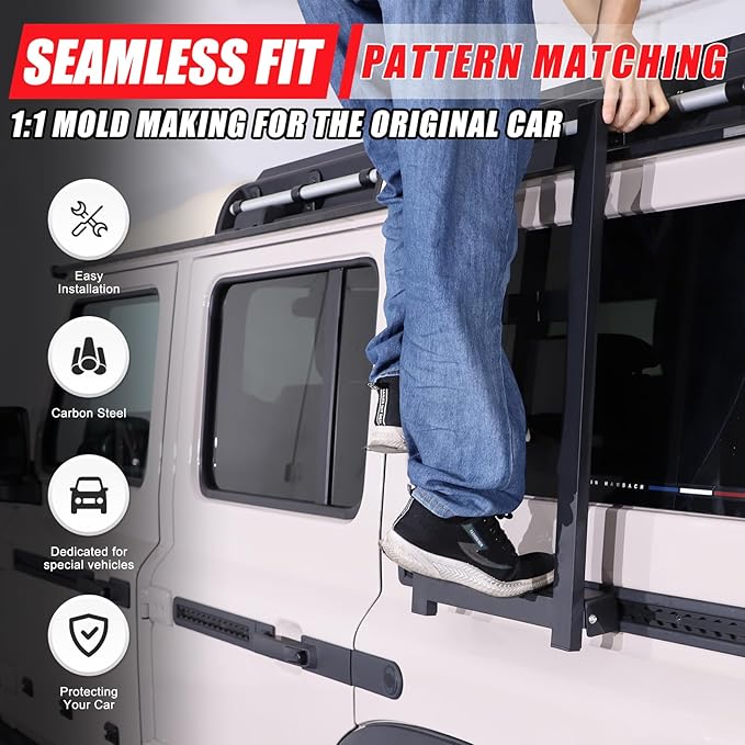 Car Roof Rack Ladder Side Access Ladder Compatible - Image 4