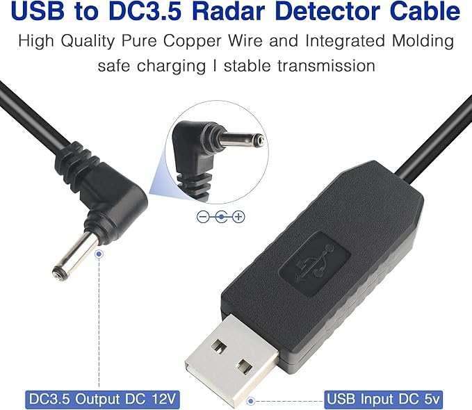 Radar Detector Power Cable for Cobr RAD350 380 450 480i 700i XRS9370 955 5300 - Image 4
