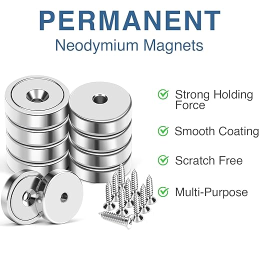 MIKEDE 10 Pack Strong Neodymium Cup Magnets, 70Lbs+ Holding Force Heavy Duty - Image 5