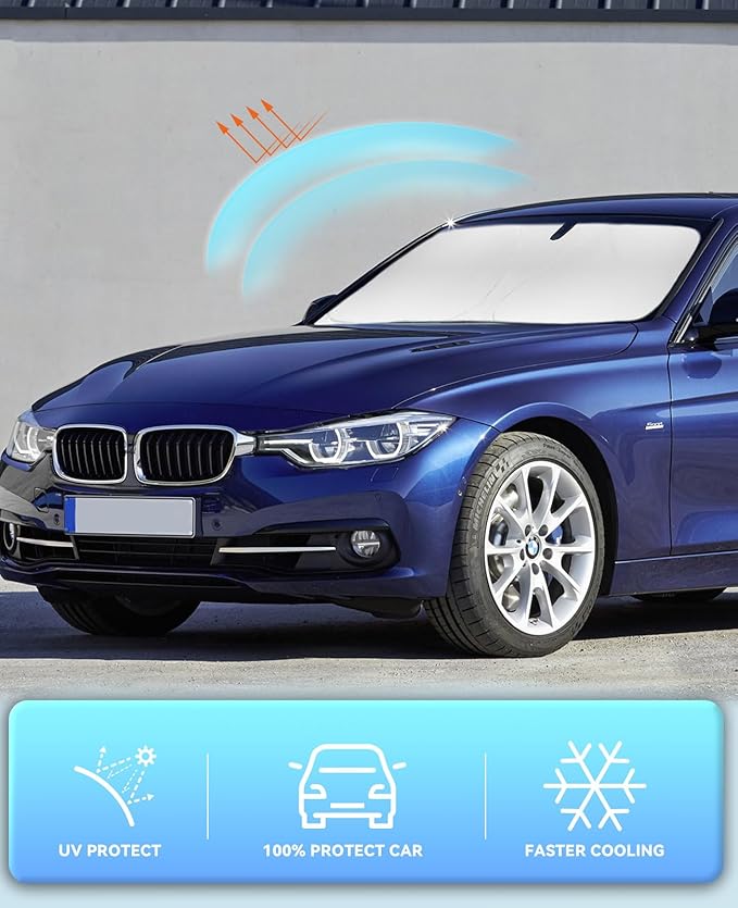 Windshield Sun Shade for BMW 2013-2018 3 Series/F30/F31/F80/M3 Sun Shield - Image 5