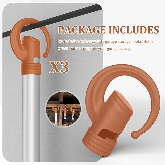 3 Pack Heavy Duty Garage Storage Hooks Shed Hooks Compatible - Image 2