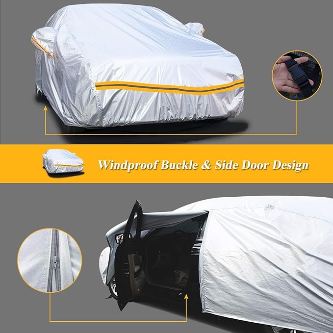 Autsop Car Cover Waterproof All Weather, 12-Layer Car Covers - Image 4