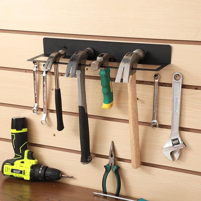 2 Pcs Metal Wall Mounted Hammer Rack Hand Tools Storage Screwdriver Organizer - Image 4
