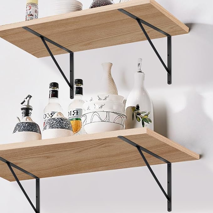 16 Pack L18 x H 12" Black Heavy Duty Shelf Brackets - Image 5