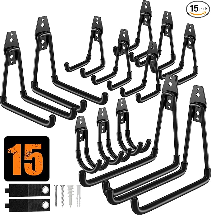QcoQce 15 Pack Garage Hooks Heavy Duty by QcoQce