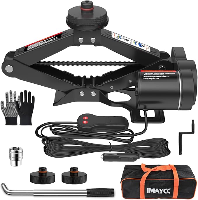 Electric Car Jack for Tesla, Portable 12V 2 Ton Tesla Tire Repair Tools by IMAYCC