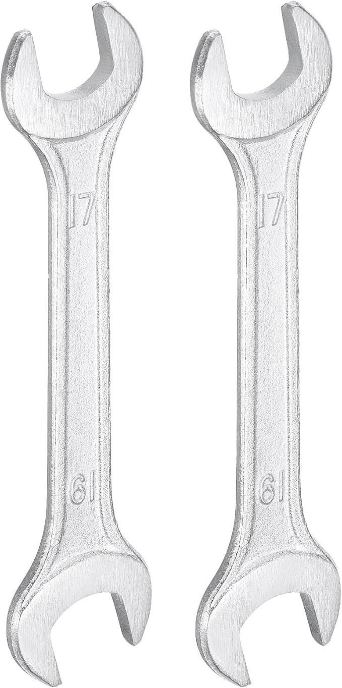 HARFINGTON 2pcs Double Open End Wrench 17mm x 19mm Metric 15 Degree Offset by HARFINGTON