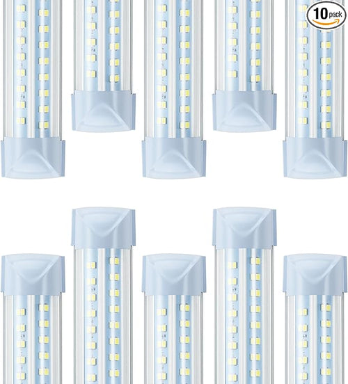 10 Pack 8FT T8 LED Shop Lights, 120W Integrated Tube Light, 19200LM 6000-6500K by Unknown