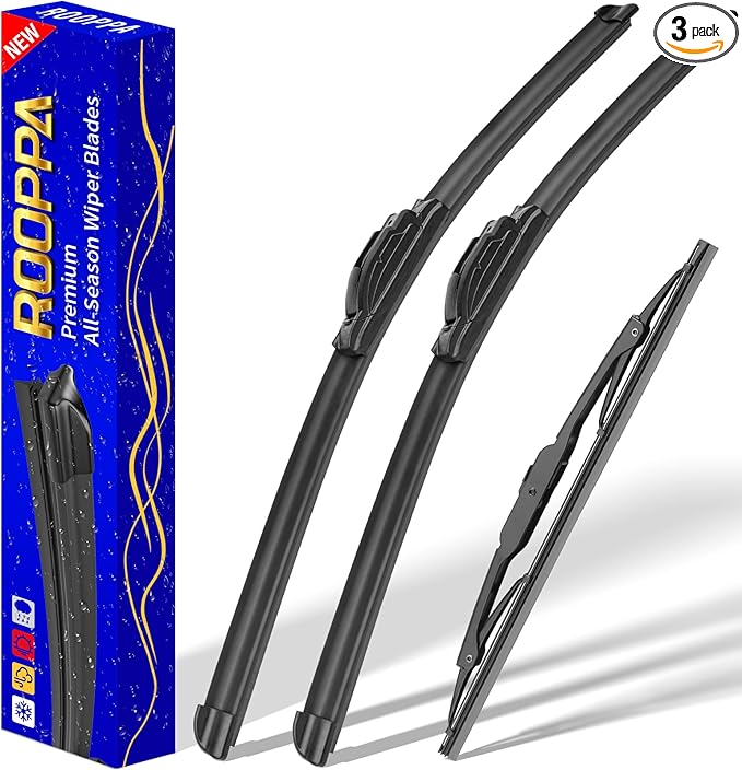 3 wipers Replacement for 2008-2012 Jeep Liberty, Windshield Wiper Blades by ROOPPA