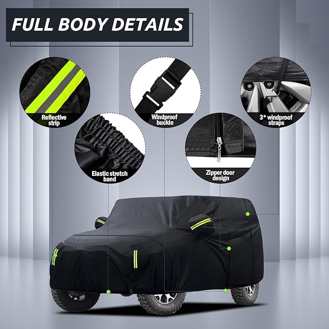 Car Cover Custom Fit for Jeep Wrangler 4 Door 2006-2025 JK JL, Migaven - Image 2