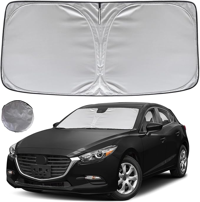 KAYZT Windshield Sun Shade for 2014-2018 Mazda 3 Hatchback Sedan Foldable by KAYZT