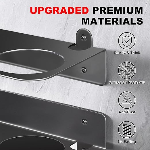 Oil Dual Funnel Holder Storage Rack Includes 2 Plastic Removable Drip Cups - Image 4