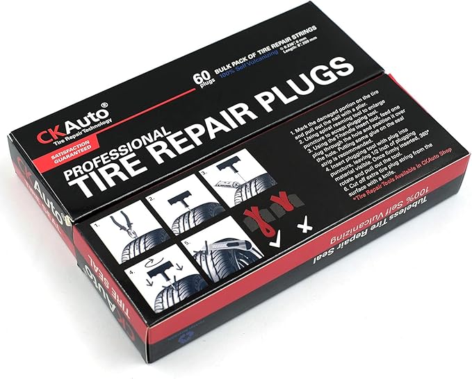 CKAuto 60pcs 4" Black Tire Repair Strings, Automotive Tool Tire Repair Plugs - Image 6