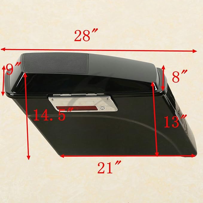 XFMT Hard Saddlebags Speaker Lid + Chrome Conversion Brackets - Image 5
