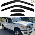 Window Visors Rain Guards for 1999-2016 Ford F250 F350 F450 Super Duty SuperCab by YQAUTEC
