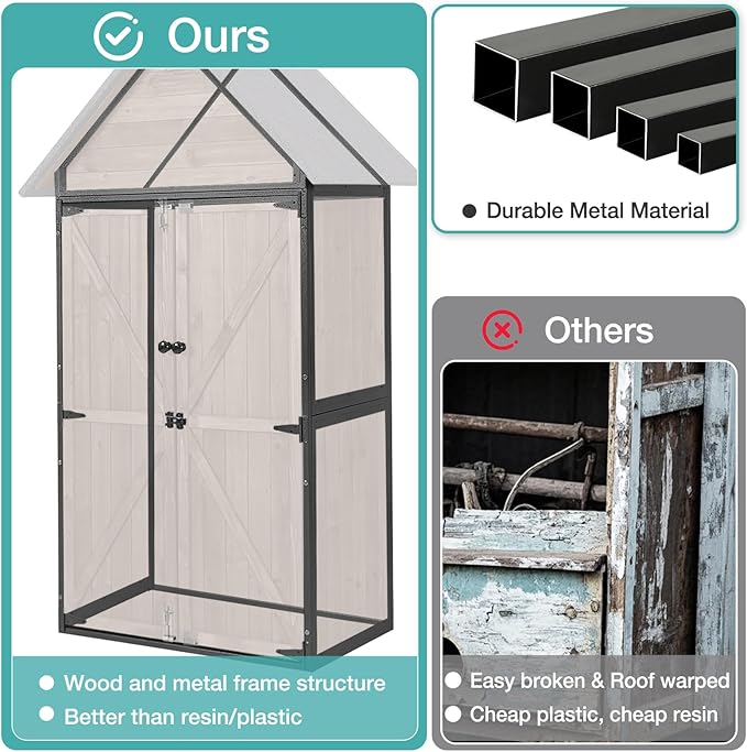 Outdoor Storage Shed with Waterproof Roof - Image 2