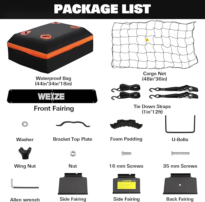 WEIZE Heavy Duty 64"x 39" Roof Rack, Rooftop Cargo Carrier Basket - Image 3