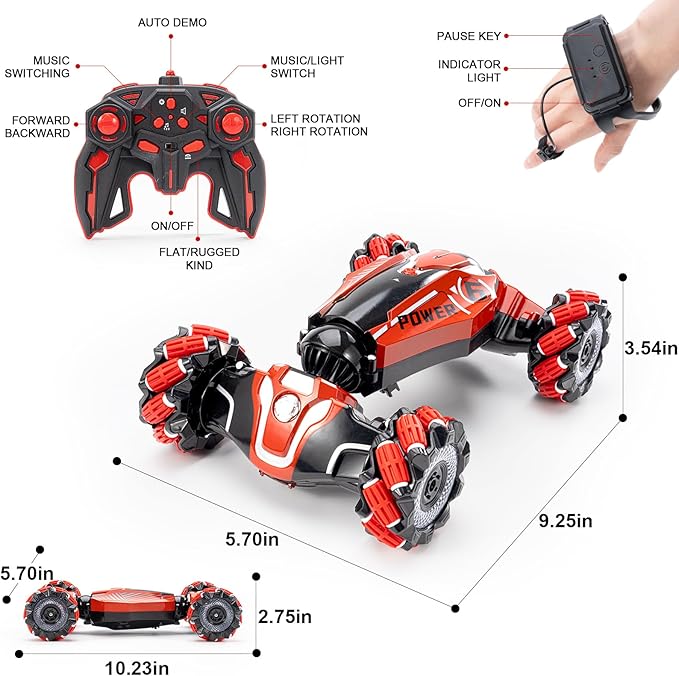 Gesture Sensing RC Stunt car, 4WD Drive Watch Remote-Controlled Vehicle - Image 8
