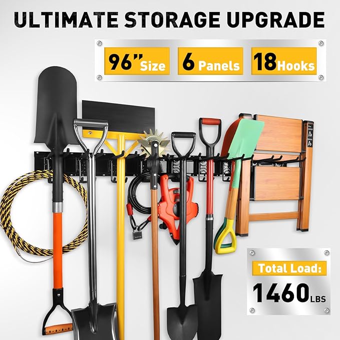 ELEAD 96 Inches Garage Storage, Garage Organization, Garden Tool Organizer Wall - Image 6
