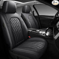 WELLDO Car Seat Covers Front Seats, Leather Seat Covers by WELLDO