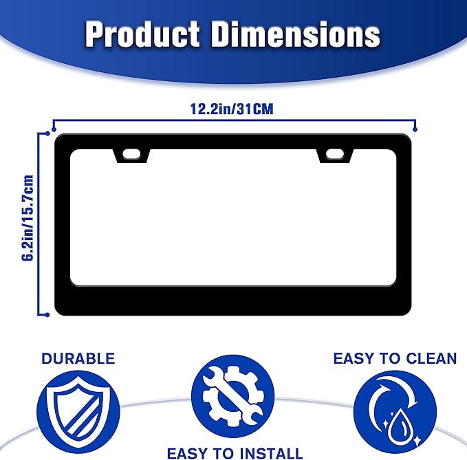 Snow Mountains License Plate Frame Starry Sky Mountain Forest License Plate - Image 3