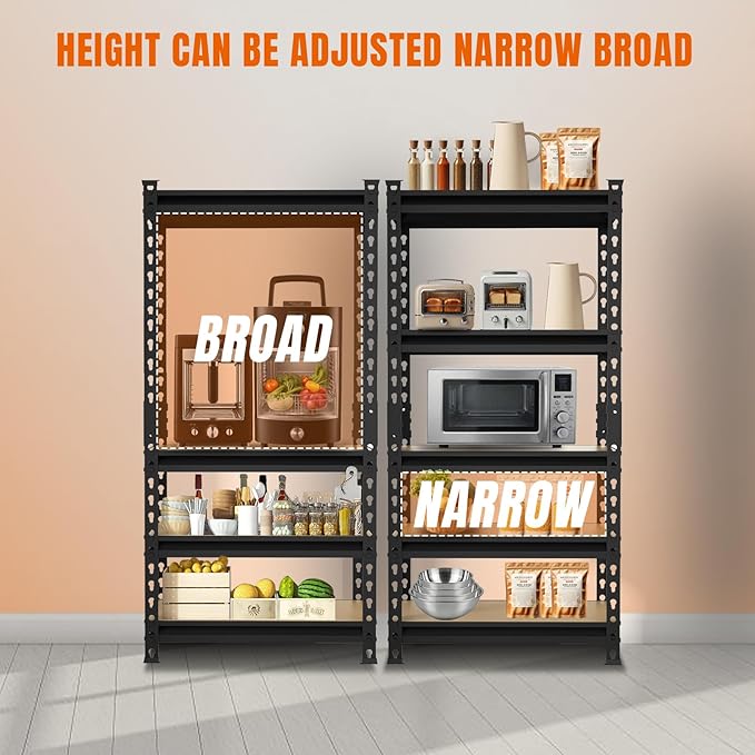 BIG RED Storage Shelving Unit, 5-Tier Adjustable, Heavy Duty Metal Garage - Image 7