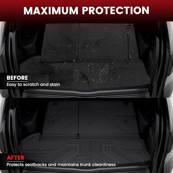 LASFIT Floor Mats&Trunk Mat for Toyota Highlander 2014-2019, All Weather TPE - Image 4