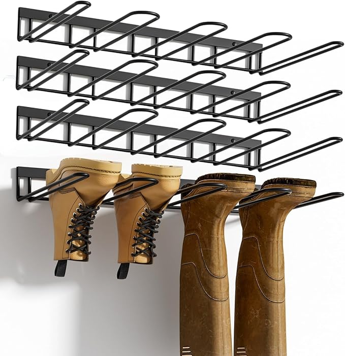 Boot Rack, Wader Hangers for wall, 8 Pair Boots Organizer Racks for Tall Boots by ZACURTER