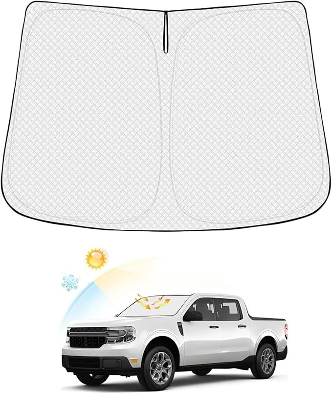 Windshield Sun Shade for Ford Maverick 2022-2025 2026 Accessories Thicken by Canvcle