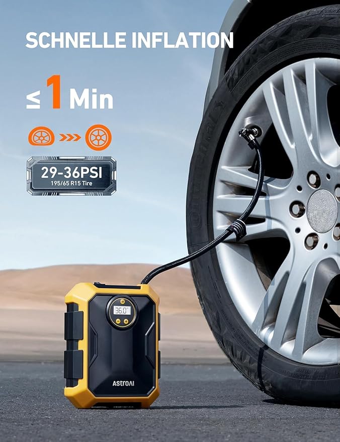 AstroAI Tire Inflator Air Compressor 12V DC Portable Air Compressor Car - Image 2