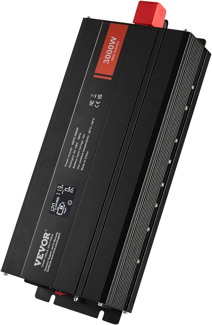VEVOR Pure Sine Wave Inverter, 3000 Watt, DC 12V to AC 120V Power Inverter - Image 12