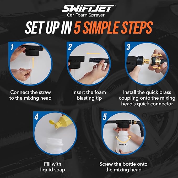 SwiftJet Car Wash Foam Sprayer Gun - Image 5