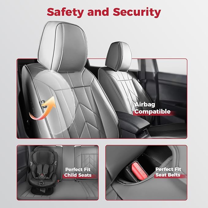 Grey Car Seat Covers Full Set - Image 3