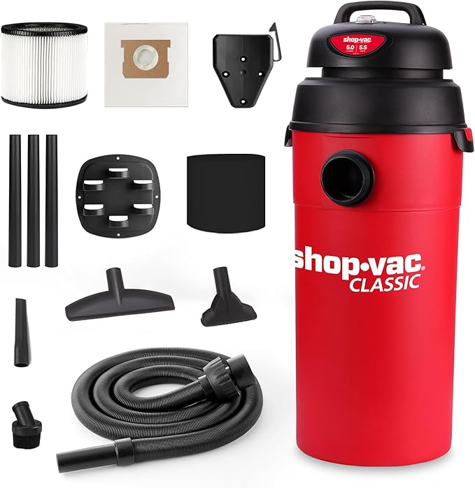 Shop-Vac 5 Gallon 5.5 Peak HP Wet/Dry Vacuum, Wall Mountable Compact Shop Vacuum by Shop-Vac