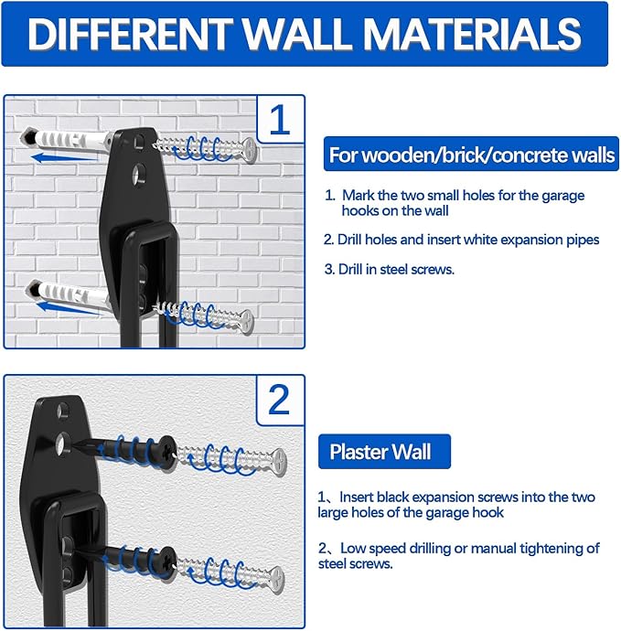 Garage Storage Hooks 14PC, Garage Wall Hooks - Image 7