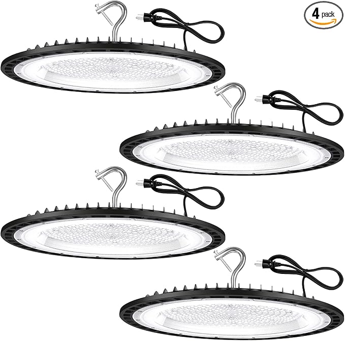 4 Pack 240W UFO Led High Bay Light Fixture, 5000K Daylight Commercial Shop Bay by YANYCN