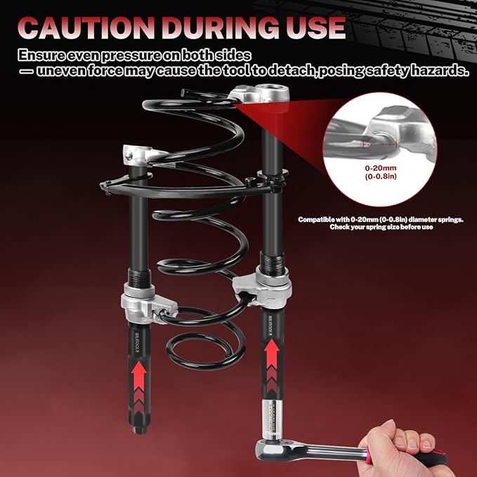 BILITOOLS 2-Piece Coil Spring Compressor Tool Heavy Duty Macpherson Strut - Image 7