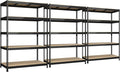 3 Packs 48" W x 24" D x 72" H Adjustable Garage Storage Shelves by BuxWellBang