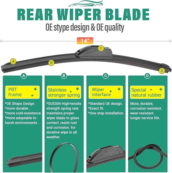 26" 18" 14" Windshield Wiper Blades Replacement - Image 4