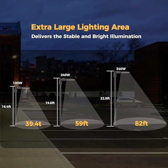 180W LED Parking lot Light Commercial Oudoor Lighting Shoebox Light - Image 5
