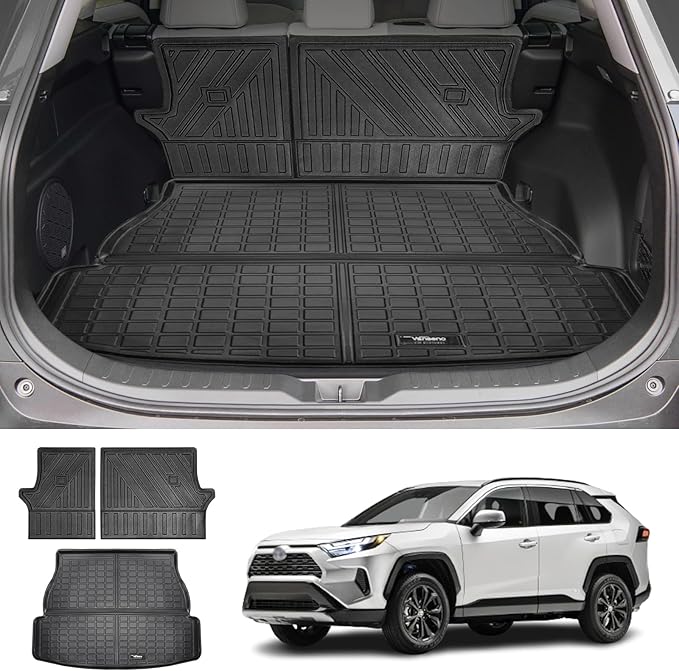 Vanseno Compatible for 2019-2024 2025 Toyota Rav4 Cargo Mat Rear Trunk Mat by Vanseno