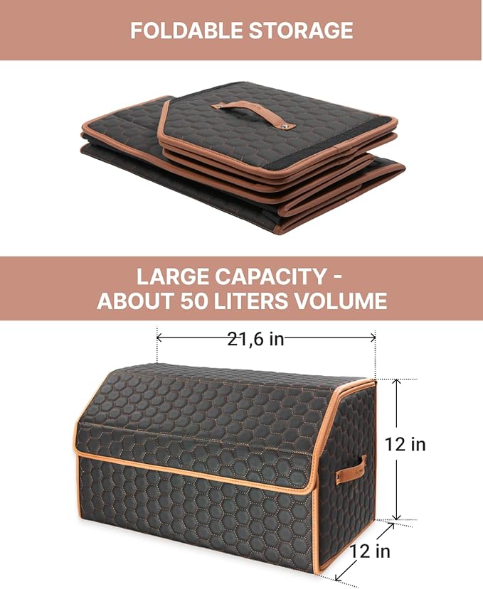 Foldable Trunk Organizer for Car Storage - Image 2
