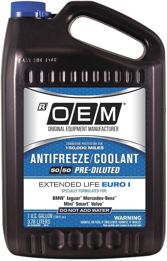 OEM Recochem European Vehicles Premium Antifreeze 50/50 Extended Life Coolant by OEM