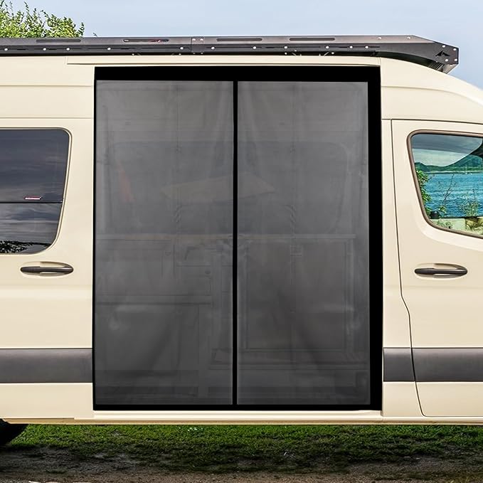 71''H x 59''W Van Bug Screen Side Door Sliding Door Window Covers by LFGUD