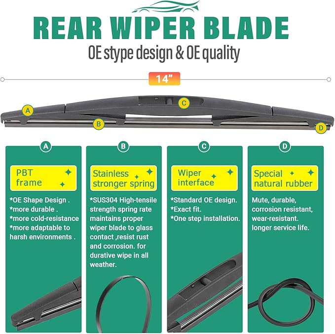 26" 19" 14" Windshield Wiper Blades Replacement - Image 4
