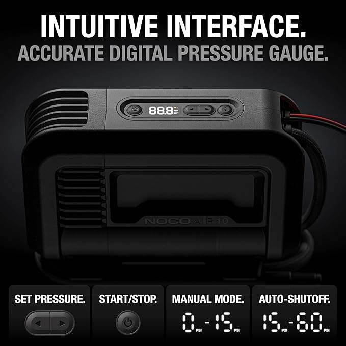 NOCO AIR10: UltraFast 10A Tire Inflator - 12V Portable Air Compressor Pump - Image 6