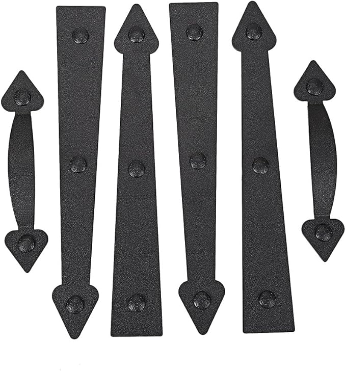 Magnetic Decorative Garage Door Curb Appeal Faux Hinges Handles Hardware Kit - Image 3